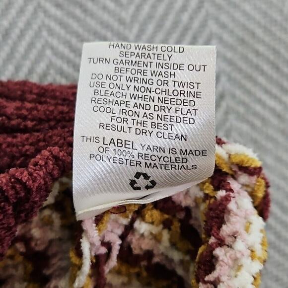 Pink Rose Women's Size Large Brown Striped V Neck Cropped Pullover Sweater NWT - Picture 13 of 13